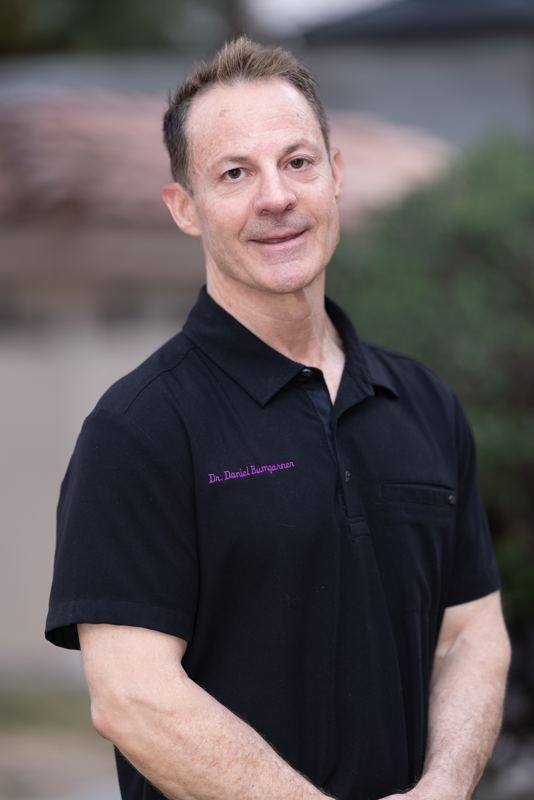 Dr. Daniel Bumgarner outdoors in Las Vegas — the mobile chiropractor who comes to your door